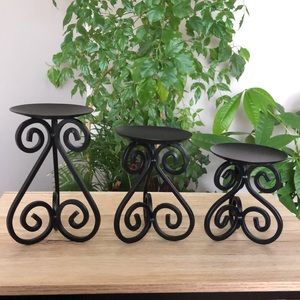 Black Metal Candle Holders